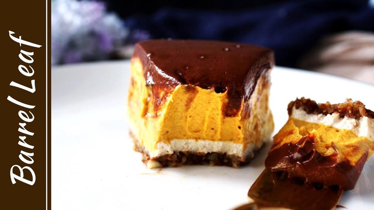 'Video thumbnail for 全素巧克力南瓜乳酪蛋糕 (免烤,無麵粉) Vegan Chocolate Pumpkin Cheesecake (No-Bake + Gluten-Free)'