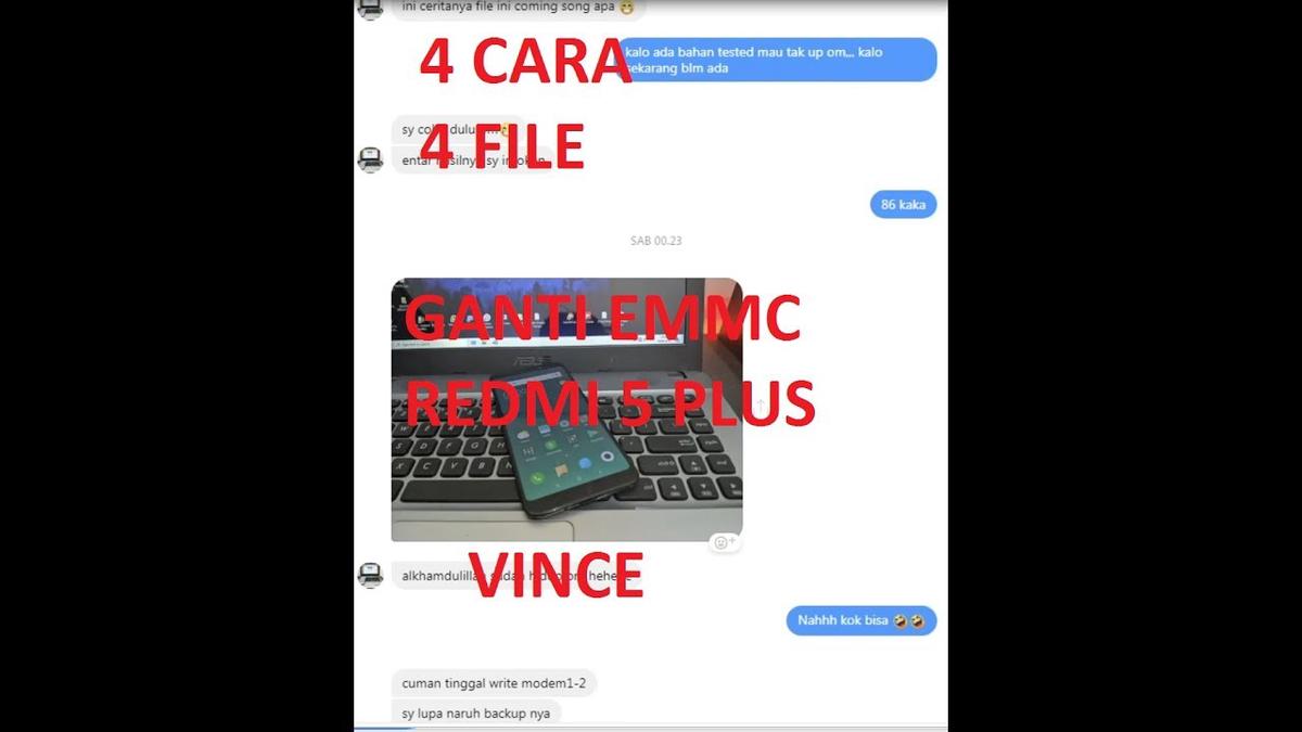 'Video thumbnail for Redmi 5 plus Vince emmc replace file ( ada 4 cara) First in the World'